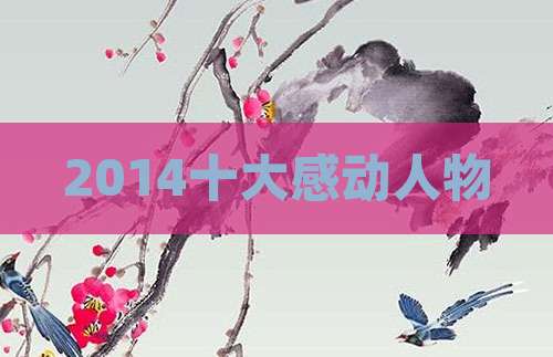 2014十大感动人物