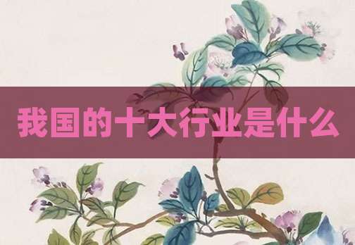 我国的十大行业是什么