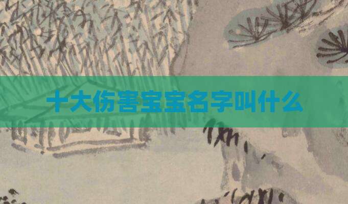 十大伤害宝宝名字叫什么