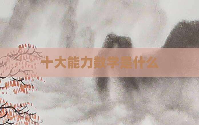十大能力数学是什么