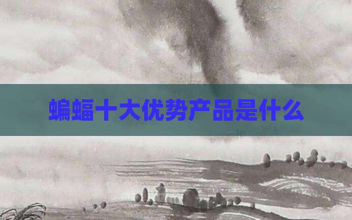 蝙蝠十大优势产品是什么