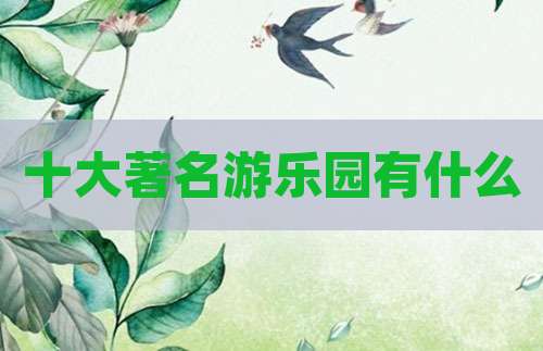 十大著名游乐园有什么