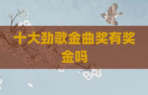十大劲歌金曲奖有奖金吗