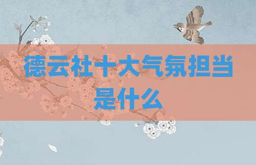 德云社十大气氛担当是什么