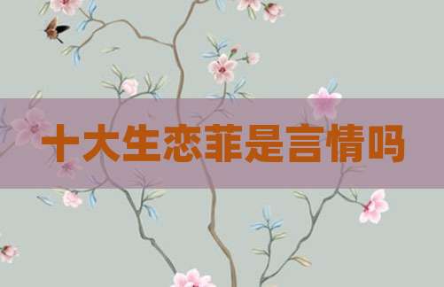 十大生恋菲是言情吗