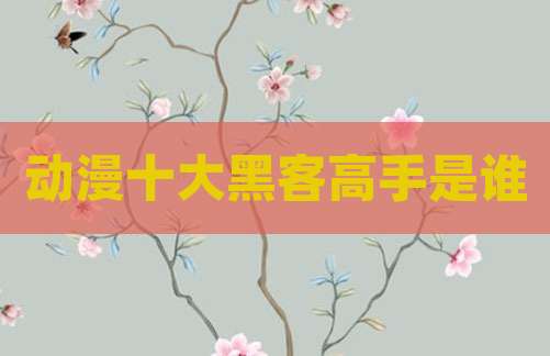动漫十大黑客高手是谁