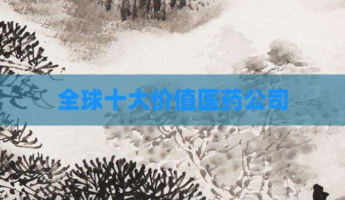 全球十大价值医药公司