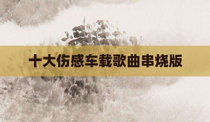 十大伤感车载歌曲串烧版