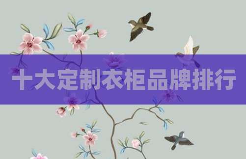 十大定制衣柜品牌排行