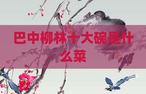巴中柳林十大碗是什么菜