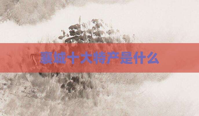 襄城十大特产是什么
