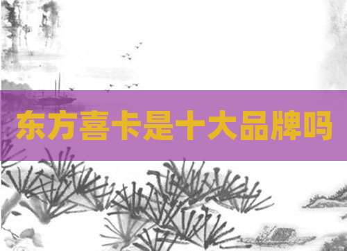 东方喜卡是十大品牌吗