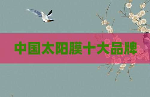 中国太阳膜十大品牌