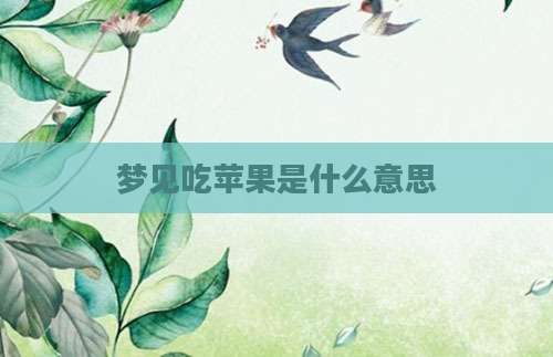 梦见吃苹果是什么意思