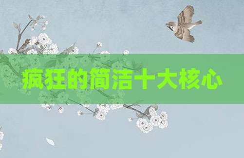 疯狂的简洁十大核心