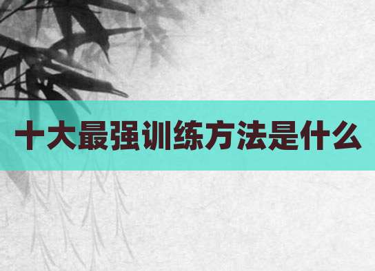 十大最强训练方法是什么