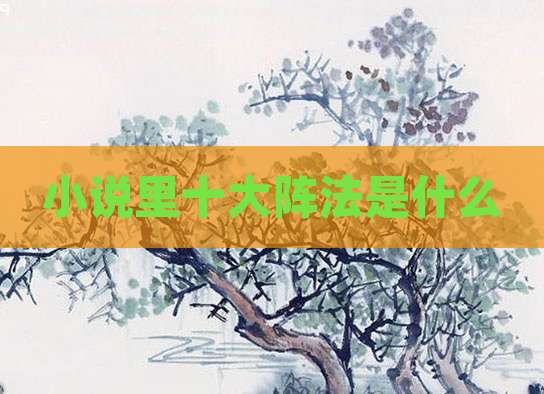 小说里十大阵法是什么
