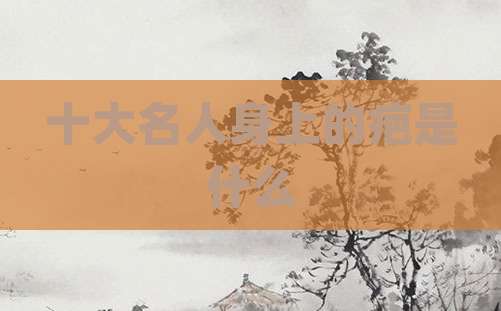 十大名人身上的疤是什么