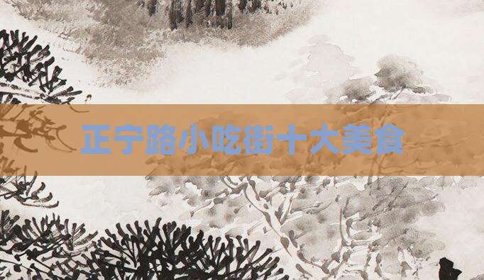 正宁路小吃街十大美食