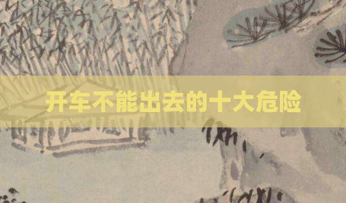 开车不能出去的十大危险