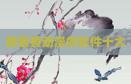 能看黄动漫的软件十大
