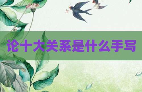 论十大关系是什么手写
