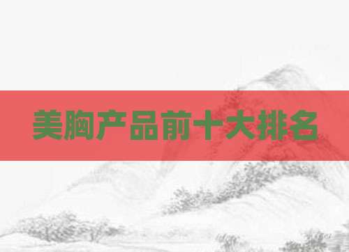 美胸产品前十大排名