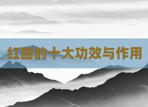 红曲的十大功效与作用