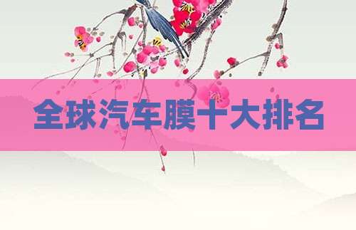 全球汽车膜十大排名