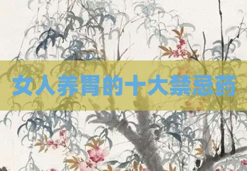 女人养胃的十大禁忌药