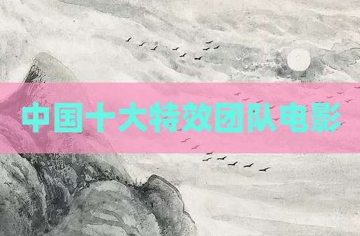 中国十大特效团队电影