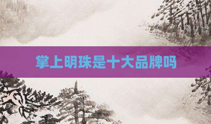掌上明珠是十大品牌吗