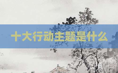 十大行动主题是什么