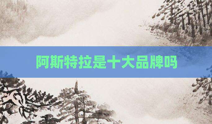 阿斯特拉是十大品牌吗
