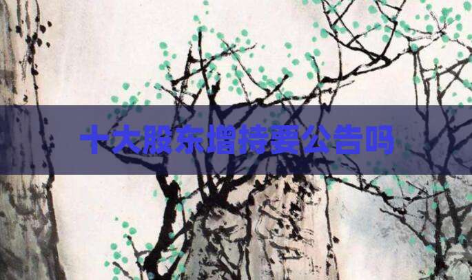 十大股东增持要公告吗