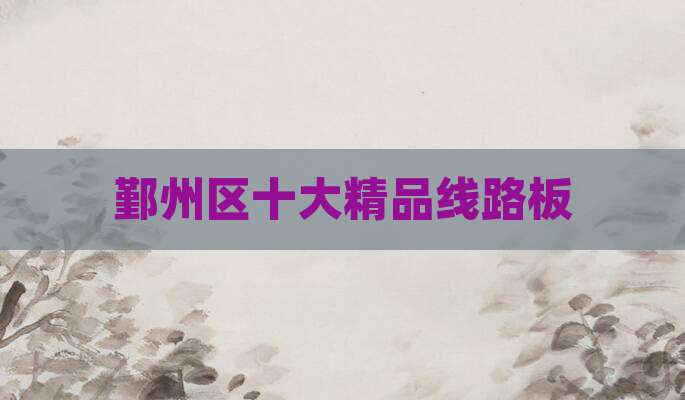 鄞州区十大精品线路板