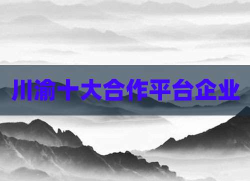 川渝十大合作平台企业
