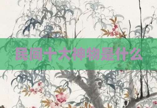 民间十大神物是什么