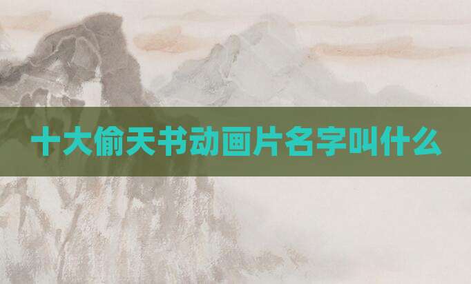 十大偷天书动画片名字叫什么