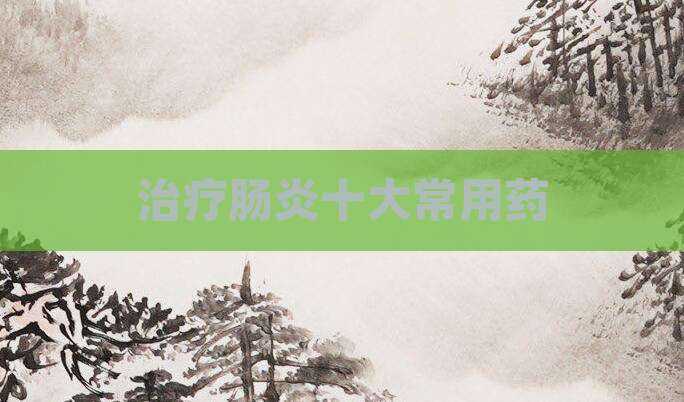 治疗肠炎十大常用药