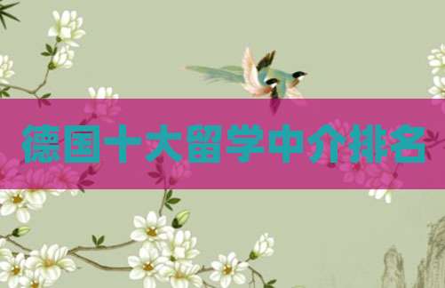 德国十大留学中介排名