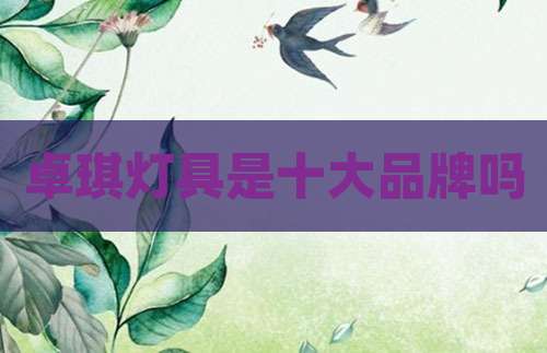 卓琪灯具是十大品牌吗