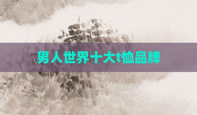 男人世界十大t恤品牌