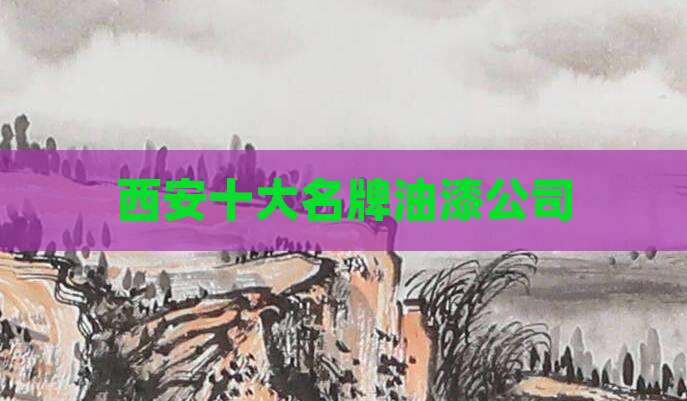 西安十大名牌油漆公司
