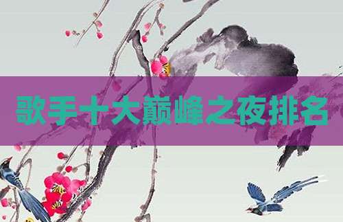 歌手十大巅峰之夜排名