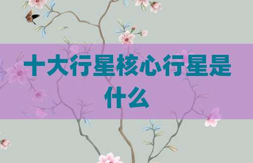 十大行星核心行星是什么