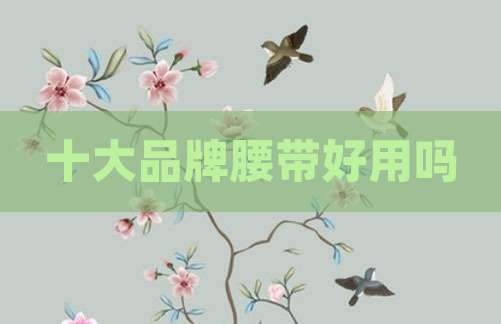 十大品牌腰带好用吗