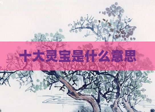 十大灵宝是什么意思
