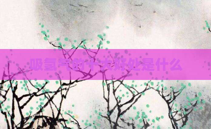 吸氢气的十大好处是什么