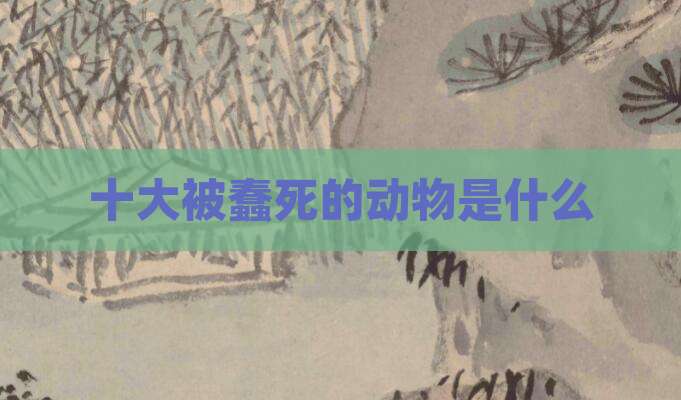 十大被蠢死的动物是什么
